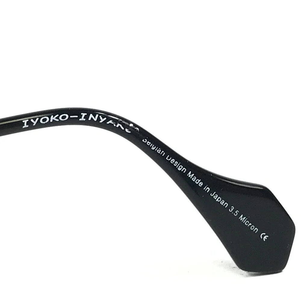 Iyoko-Inyake Eyeglasses Frames IY570 Col.143 Black White Rectangular 50-18-140